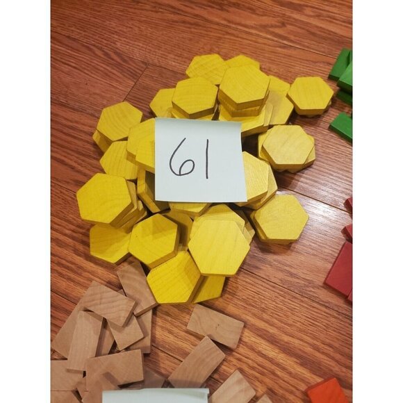 Lot of 426‎ Thick Geometric Wooden Pattern Blocks Math Manipulative Shapes - Picture 9 of 16